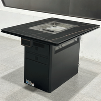 Smokeless Hot Pot &amp; BBQ Dining Table — Stainless Steel image preview