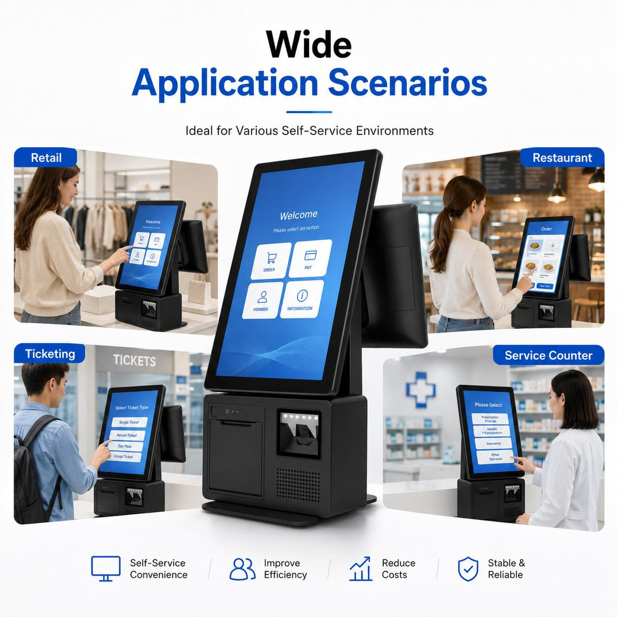 15.6" Dual-Screen All-in-One POS System — Windows / Android