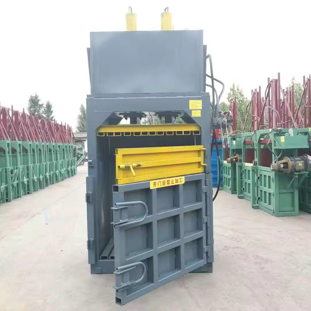 Vertical Hydraulic Baler — Cardboard, Plastic & Scrap Compactor