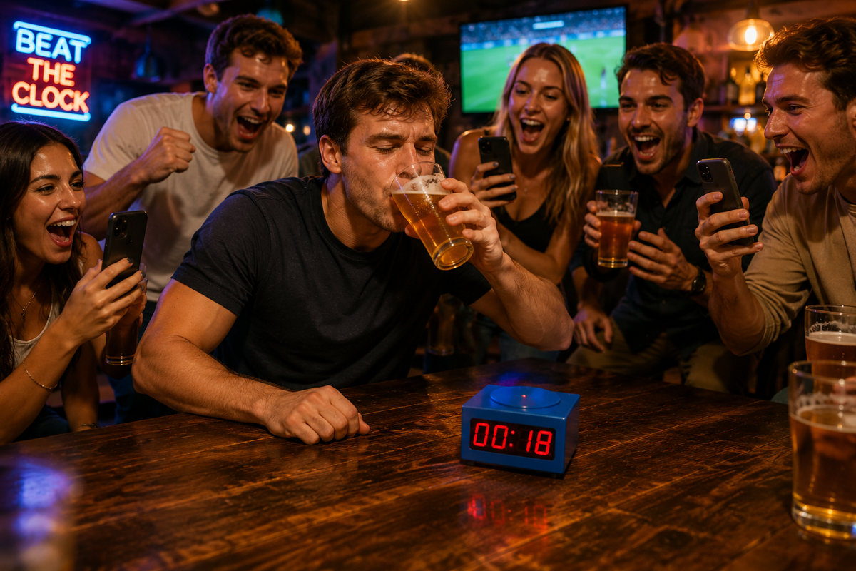 Interactive LED Countdown Drinking Game Timer