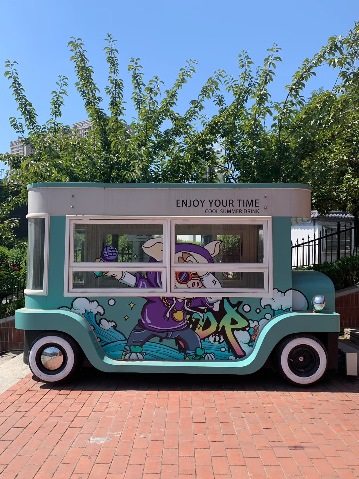Commercial Mobile Food Trailer with Full Kitchen — BBQ & Bar