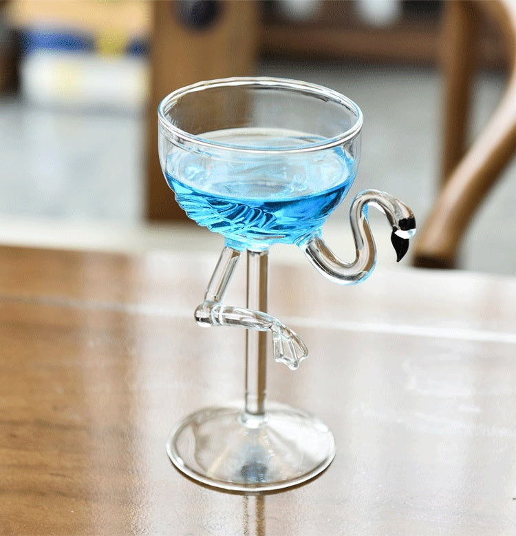 Elegant Flamingo Cocktail Glass