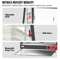 Commercial Stainless Steel Heated Food Display Showcase — 3-Tier image preview