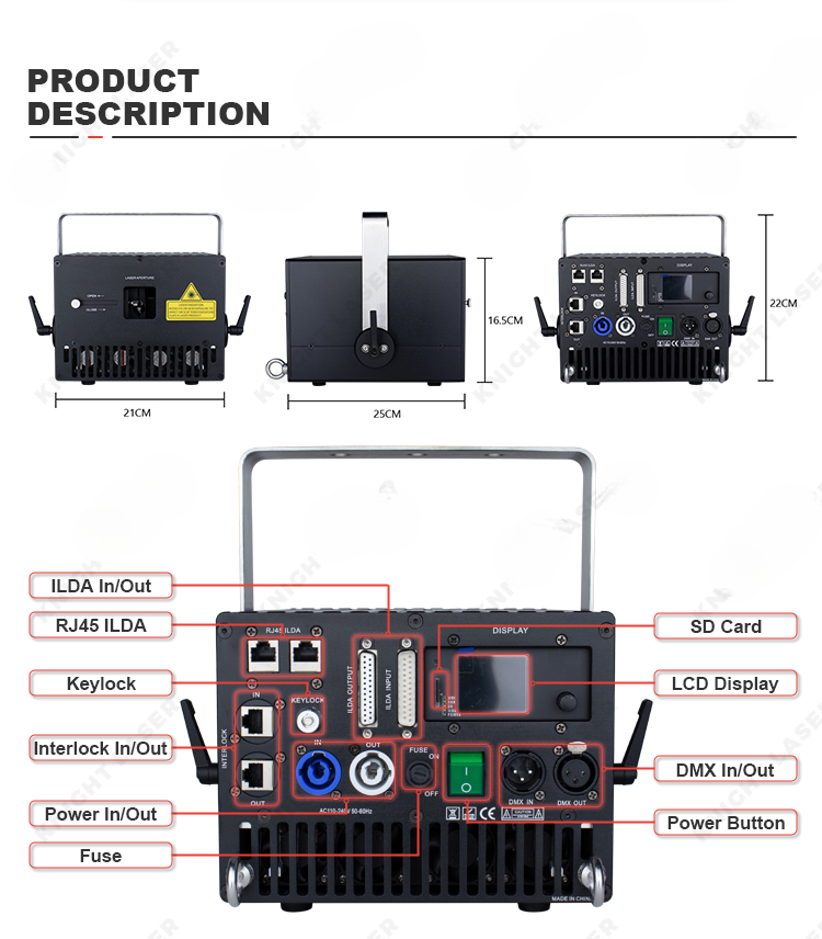 10W RGB Animation Laser Light — Class IV Show Laser