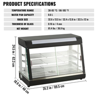 Commercial Stainless Steel Heated Food Display Showcase — 3-Tier image preview