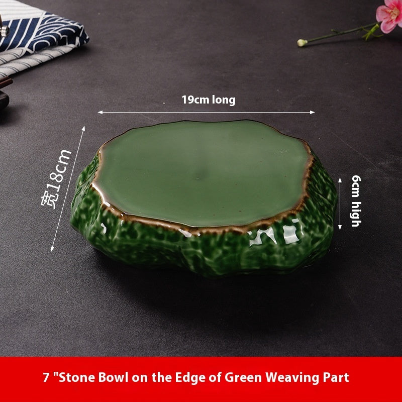 Stone Sashimi Plate - Artisanal Porcelain