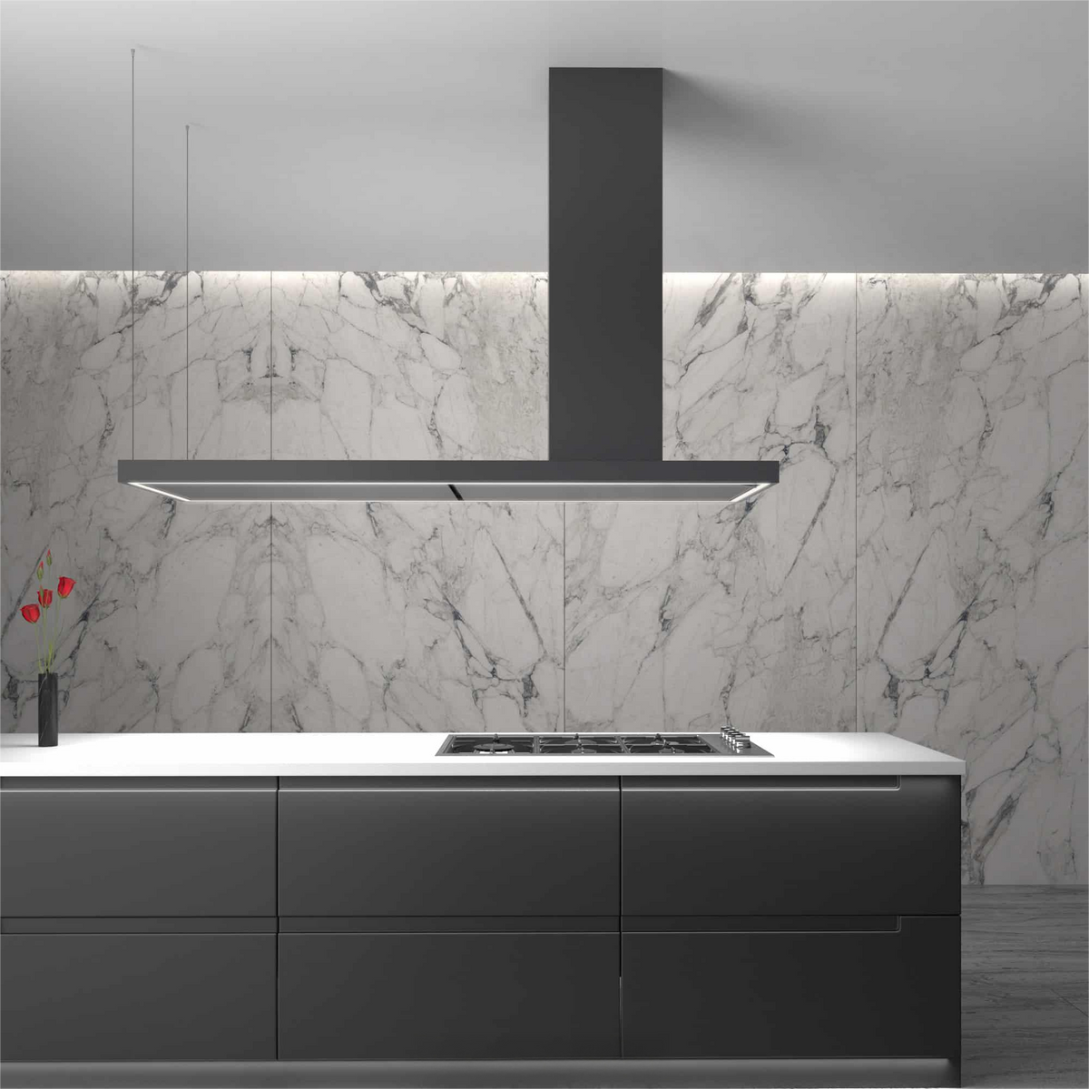 T-Shape Island Range Hood — 120 cm, Touch Control