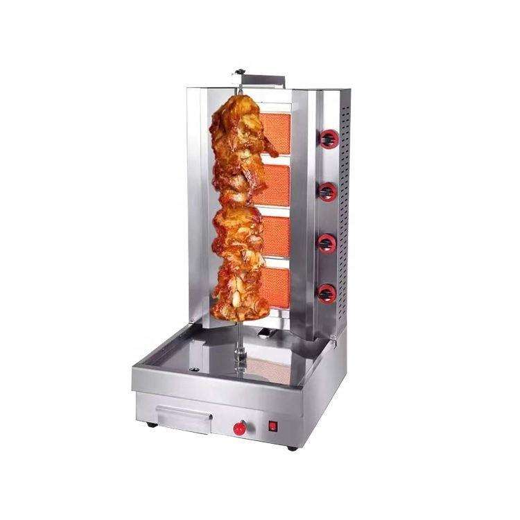 Commercial Gas Doner Kebab & Shawarma Machine — 4-Burner Rotary