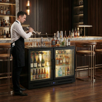 Commercial Under-Counter Glass-Door Refrigerator — Stainless Steel Worktop Chiller image preview