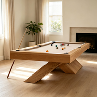 Vista previa de la imagen de Custom-Design Solid Wood Pool Table — Slate Bed Billiard Table
