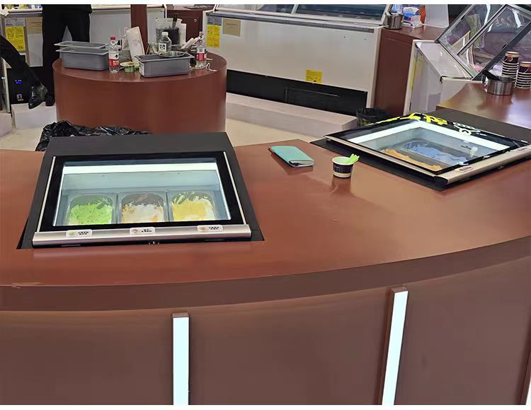 Countertop Gelato Display Freezer — 20 L Glass-Door Showcase