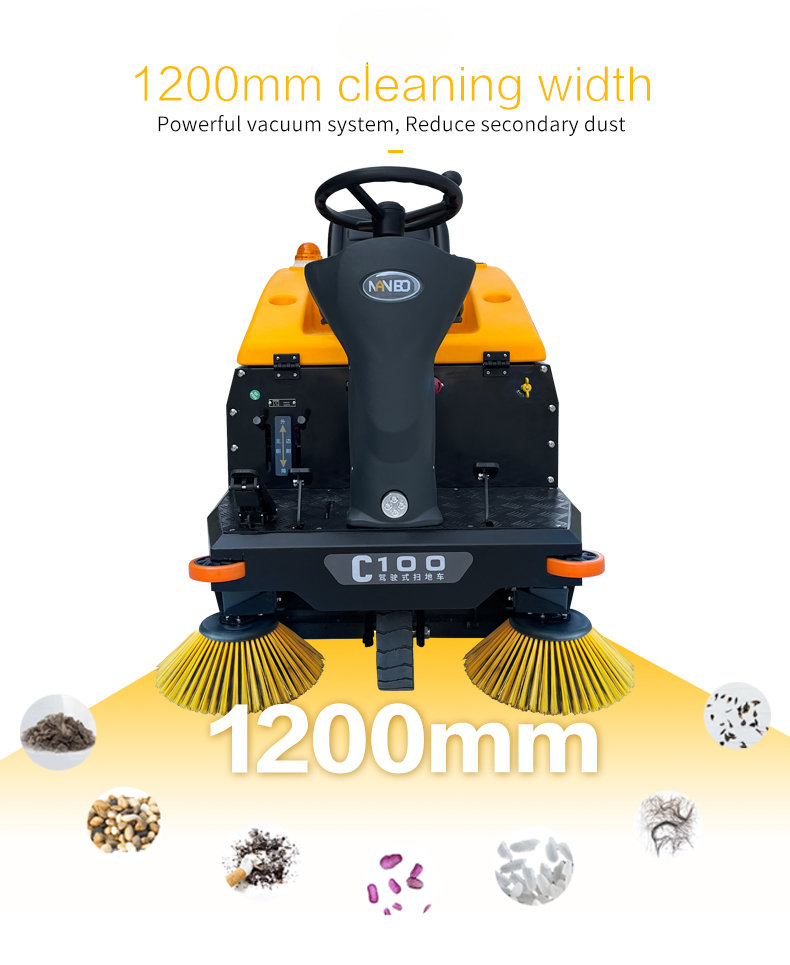 Ride-On Electric Floor Sweeper — 1150 mm, 6000 m²/h