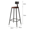 Backrest Bar Chair (Cushioned)