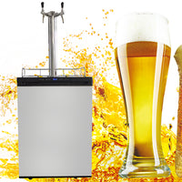 2-Tap Beer Kegerator — Stainless Steel image preview