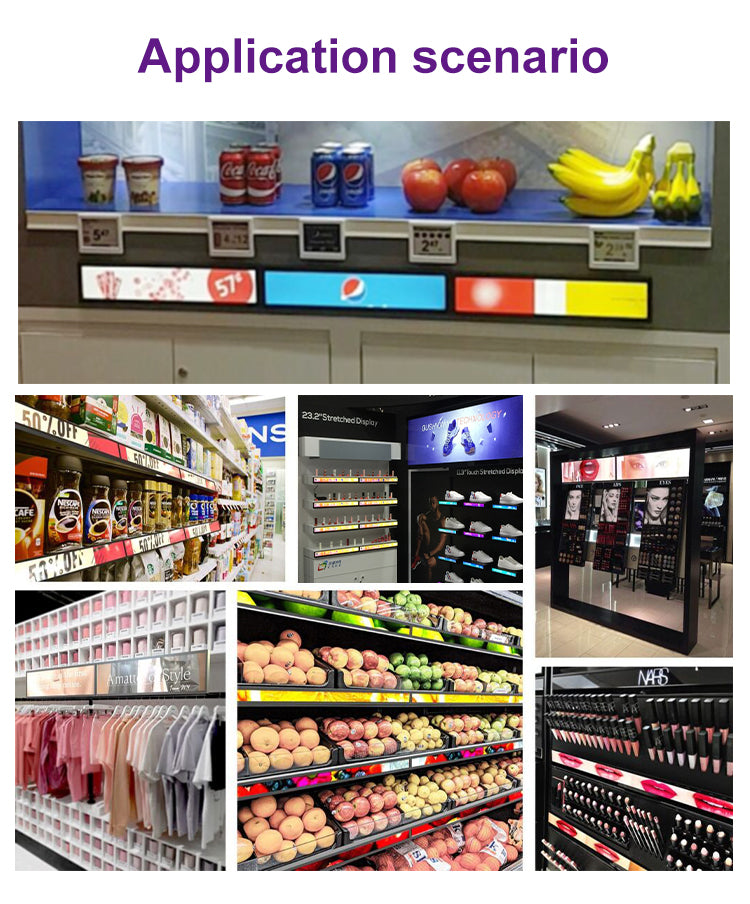 Ultra-Wide Stretched Bar LCD Display — Digital Signage Screen