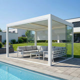 Aluminum Louvered Pergola — Bioclimatic Poolside Gazebo