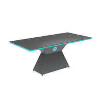 Modern Bar Furniture Set — Cross-Back Chairs &amp; Wood-Top Tables image preview