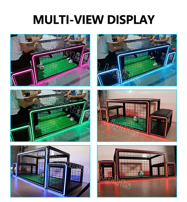 LED Bench Soccer Table — Sit-Down Foosball Arcade Game