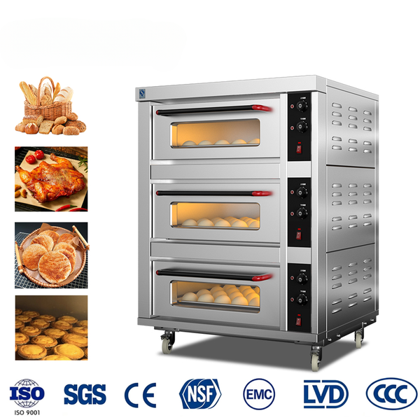 Commercial Electric Deck Oven — 3-Layer, 3-Tray