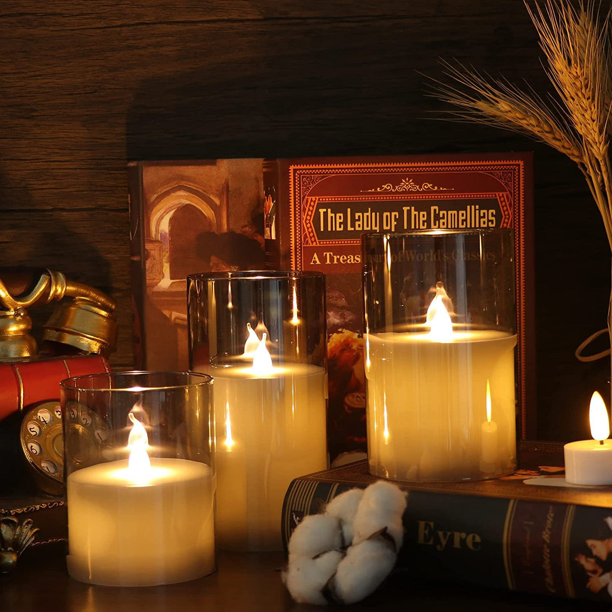Flameless LED Candles with Remote — 3-Piece Set