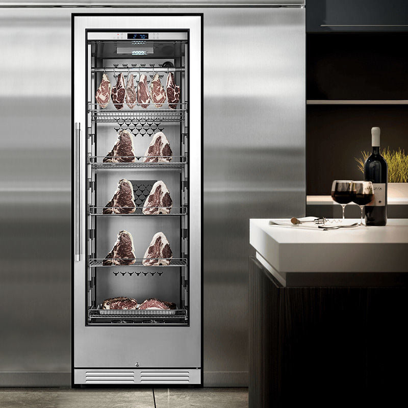 Commercial Dry Aging Refrigerator — Glass Door, Stainless Steel, temperature range 1–22°C