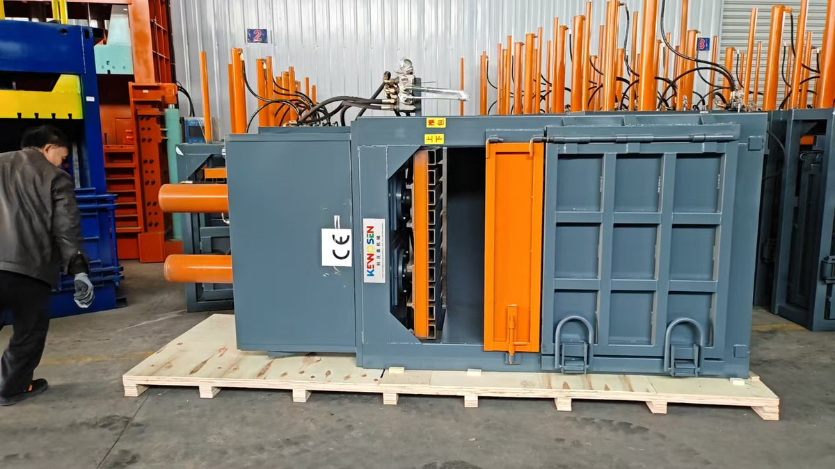Vertical Hydraulic Baler — Cardboard, Plastic & Scrap Compactor