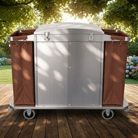 Housekeeping Linen Cart — Foldable Stainless Steel image preview