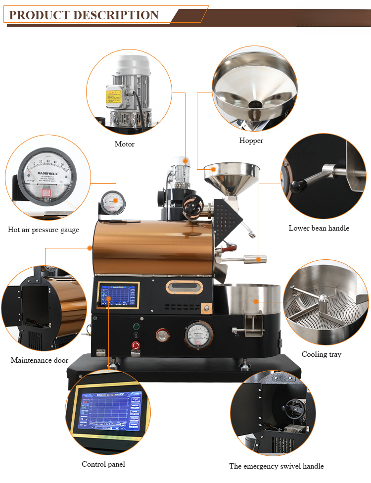 1.5 kg Drum Coffee Roaster