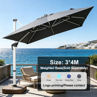 Cantilever Patio Umbrella — Aluminum LED Offset Parasol image preview