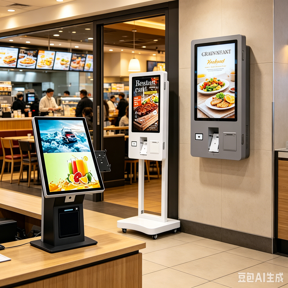 Self-Service Payment Kiosk — HD Touchscreen with Ticket Printer