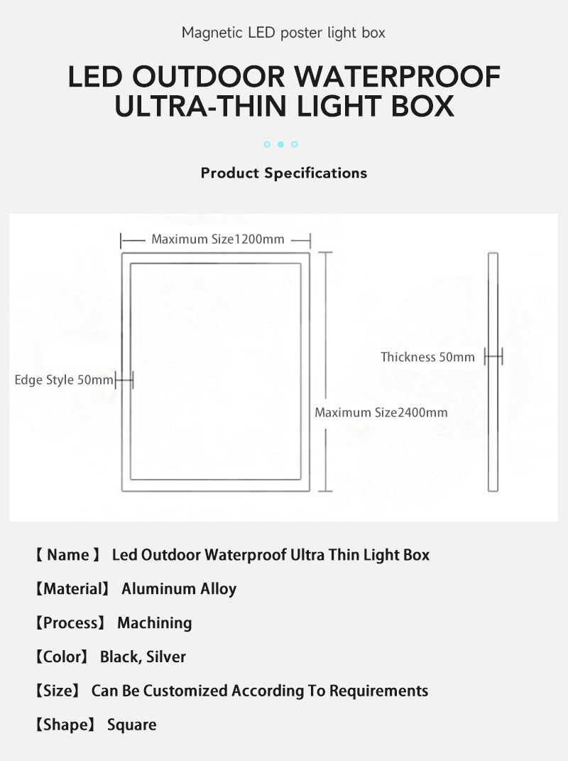 Outdoor Waterproof LED Light Box — Custom Illuminated Advertising Sign