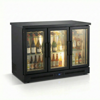 Commercial Under-Counter Glass-Door Refrigerator — Stainless Steel Worktop Chiller image preview
