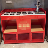 Commercial Wrought Iron Condiment Station — Self-Service Sauce Bar Counter image preview