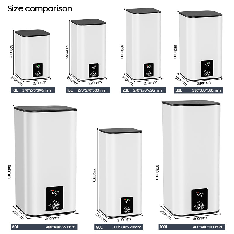 Electric Storage Water Heater — Enamel Tank, 10–100 L