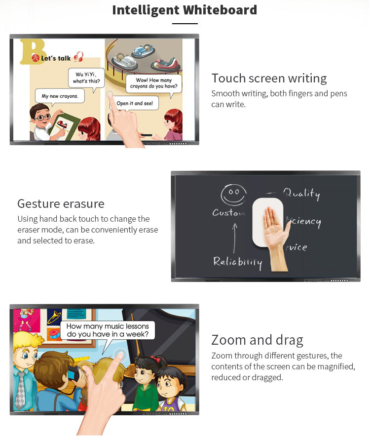 Interactive Flat Panel Display — 4K Touchscreen Smart Board