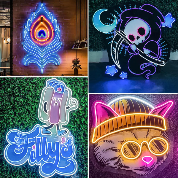 Custom LED Neon Sign — Logo & Text, Cut-to-Shape