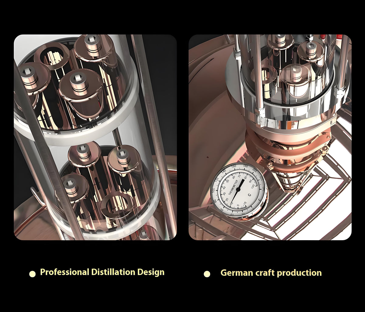Copper Alembic Still — 4-Column Distillation Tower