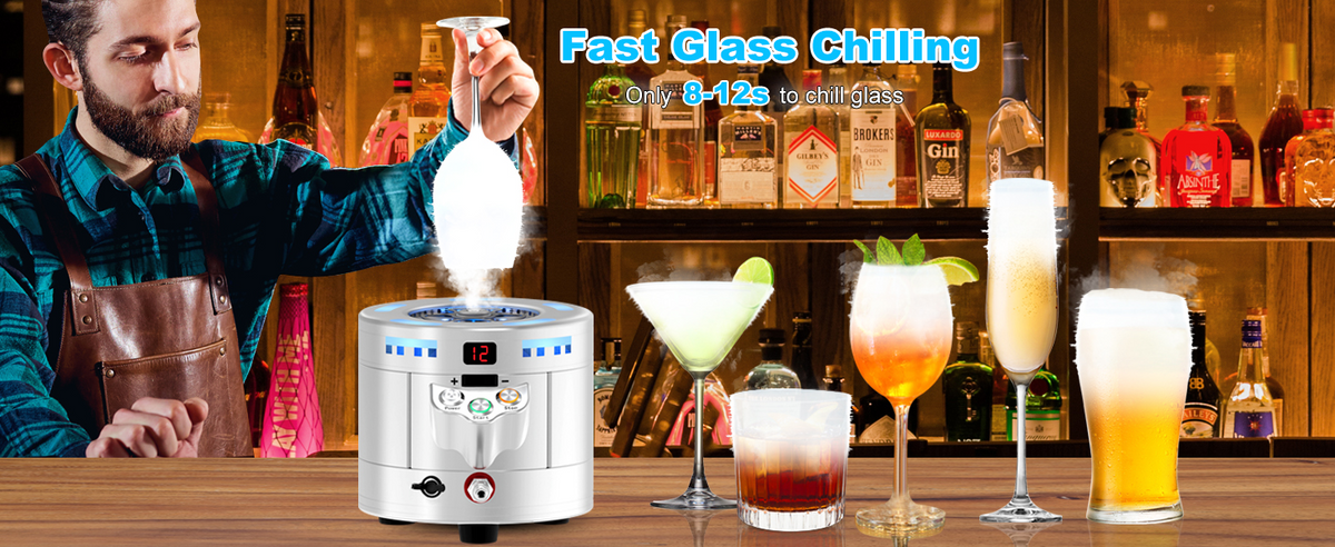 Portable Dry Ice Maker & CO2 Glass Chiller