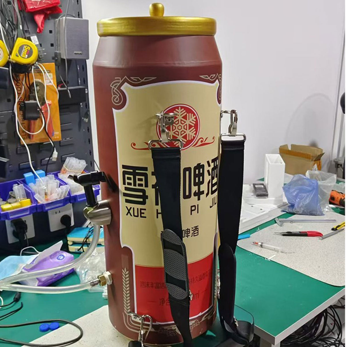 Wearable Backpack Beverage Dispenser — Mobile Event Drink Server