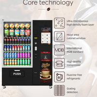 Vista previa de la imagen de Máquina expendedora comercial de café y snacks — pantalla táctil de 22"