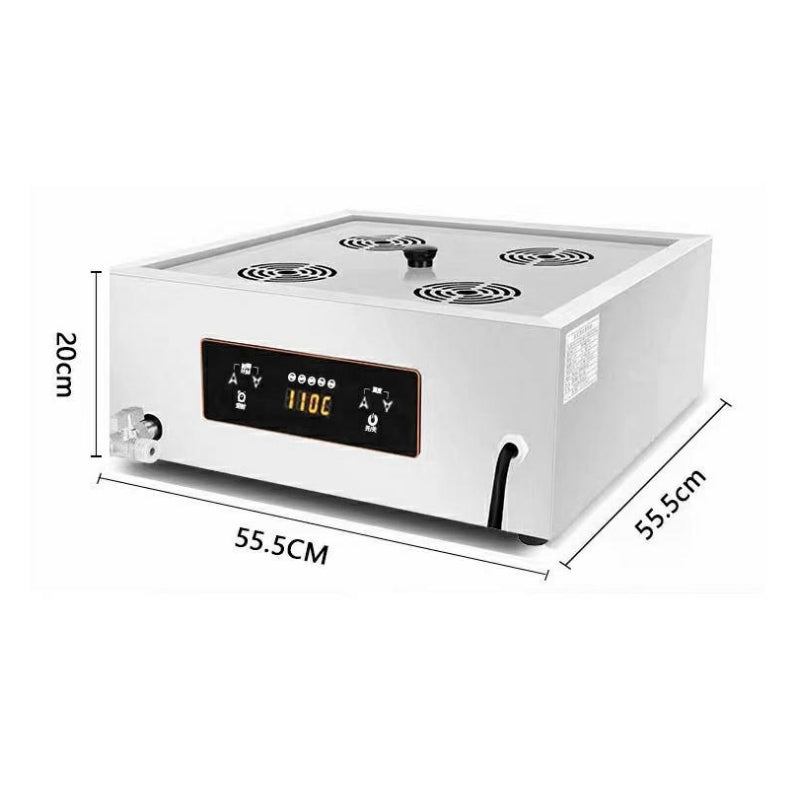 Commercial 4-Tier Countertop Dim Sum Steamer — Stainless Steel