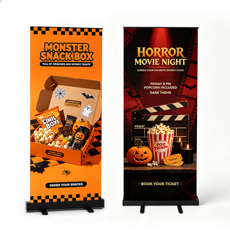 Retractable Roll-Up Banner Stand — Portable Advertising Display