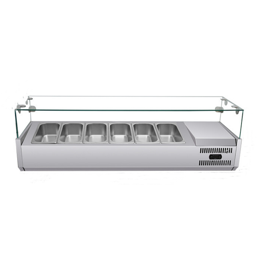 Refrigerated Countertop Salad & Prep Rail