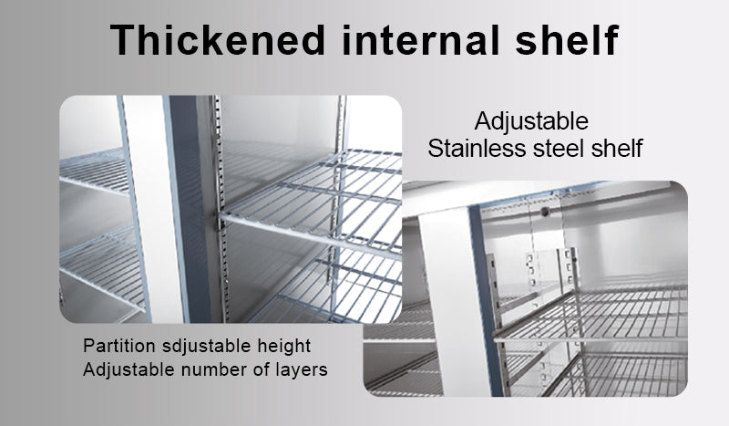 Commercial Stainless Steel Upright Freezer — Multi-Door Reach-In
