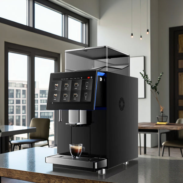 Commercial Self-Service Espresso Machine — Dual Bean Hopper, 20 Bar