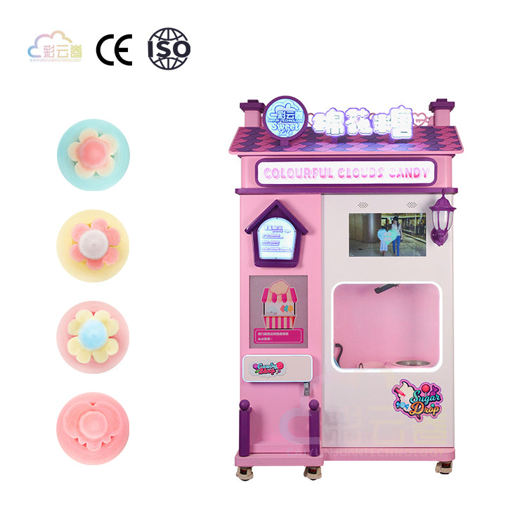 Automatic Cotton Candy Vending Machine — Touchscreen, Self-Serve