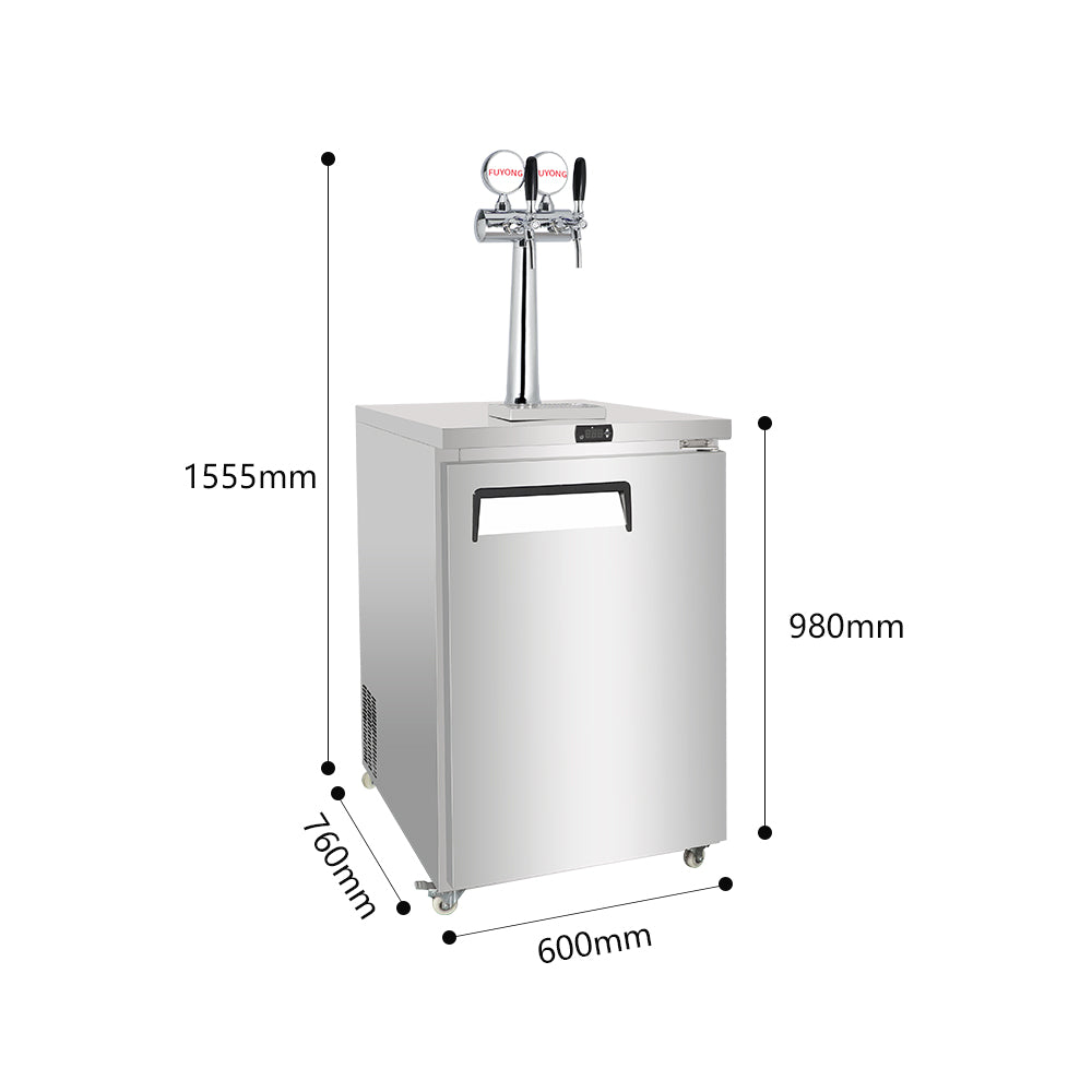 Commercial Draft Beer Kegerator — Dual Cooling, 2–12 Tap