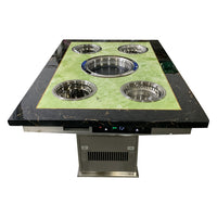 Smoke-Free Hot Pot Table — Marble Top, Built-In Induction image preview