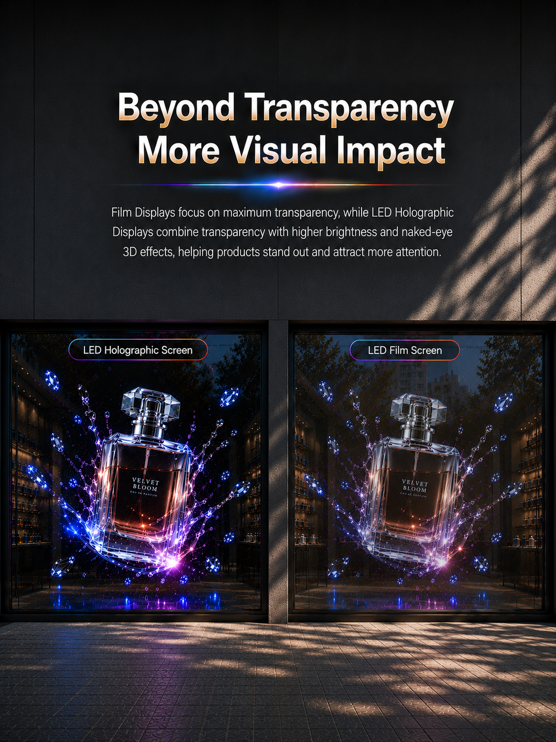 Transparent LED Film Screen for Glass Windows