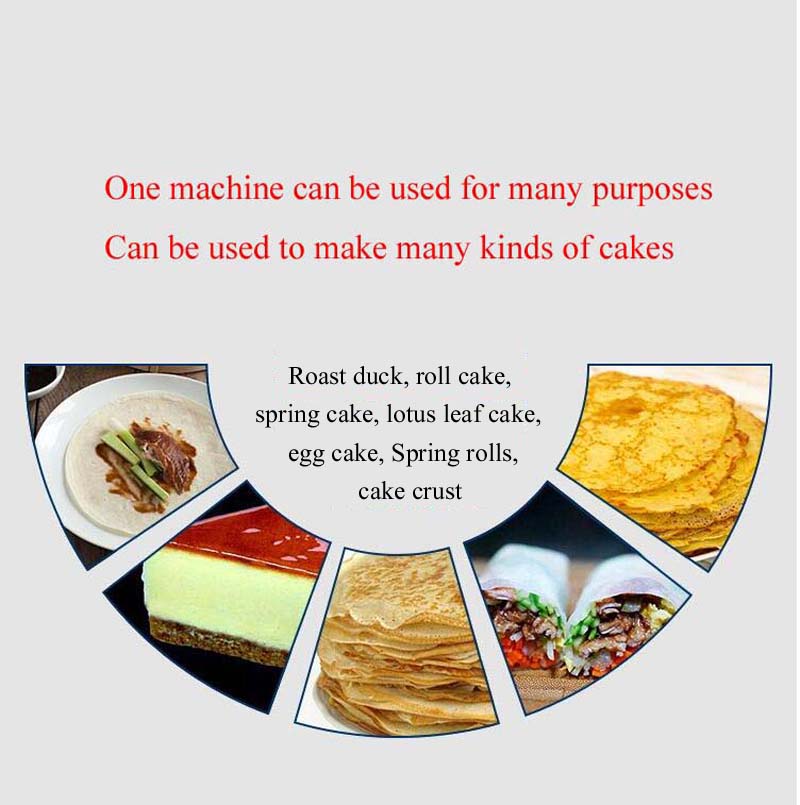 Commercial Automatic Spring Roll Sheet Machine — Gas-Heated